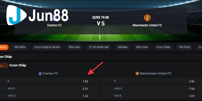 Ví dụ tỷ lệ kèo châu Á